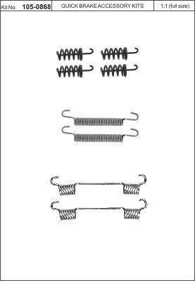 Repair kit for parking brake pads Quick brake 105-0868