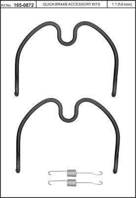 Brake pad fitting kit Quick brake 105-0872