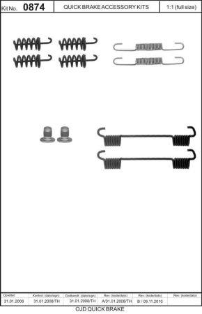 Repair kit for parking brake pads Quick brake 105-0874
