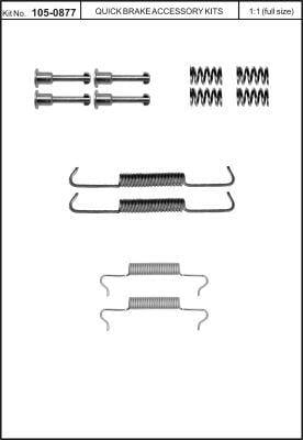 Brake pad fitting kit Quick brake 105-0877