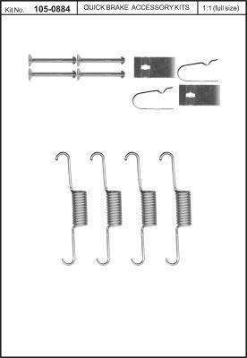 Repair kit for parking brake pads Quick brake 105-0884