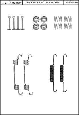 Brake pad fitting kit Quick brake 105-0887