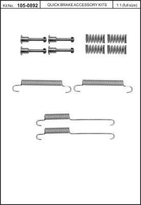 Repair kit for parking brake pads Quick brake 105-0892