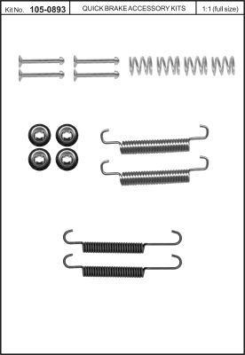 Repair kit for parking brake pads Quick brake 105-0893