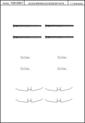 Brake pad spring Quick brake 109-0901