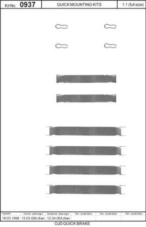 Brake pad spring Quick brake 109-0937