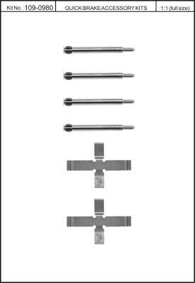 Brake pad spring Quick brake 109-0980