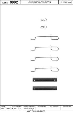 Brake pad spring Quick brake 109-0992