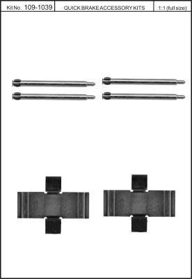 Brake pad spring Quick brake 109-1039