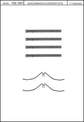 Brake pad spring Quick brake 109-1061