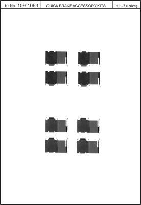Brake pad spring Quick brake 109-1063