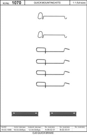 Brake pad spring Quick brake 109-1070
