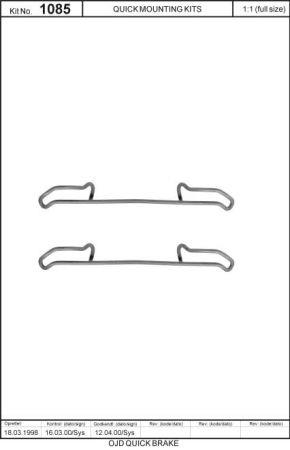 Brake pad spring Quick brake 109-1085