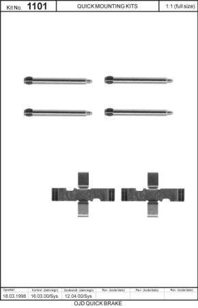 Brake pad spring Quick brake 109-1101