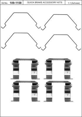 Brake pad spring Quick brake 109-1158