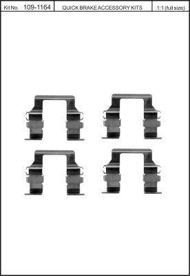 Brake pad spring Quick brake 109-1164