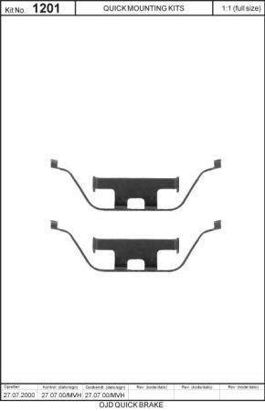 Brake pad spring Quick brake 109-1201