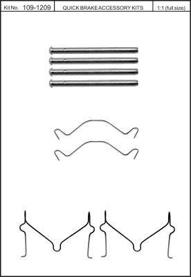 Brake pad spring Quick brake 109-1209