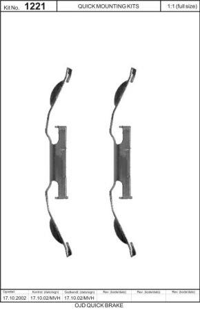 Brake pad spring Quick brake 109-1221