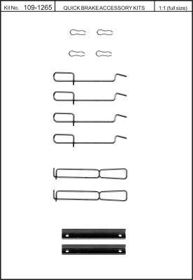 Brake pad spring Quick brake 109-1265
