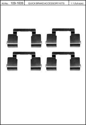 Brake pad spring Quick brake 109-1609