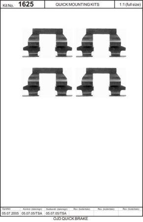 Brake pad spring Quick brake 109-1625