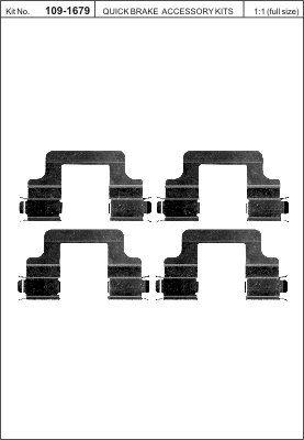 Brake pad fitting kit Quick brake 109-1679