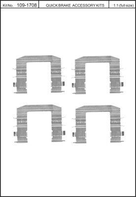 Brake pad fitting kit Quick brake 109-1708