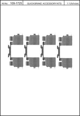 Brake pad accessory kit Iveco: 1091725 Quick brake Brake pad spring