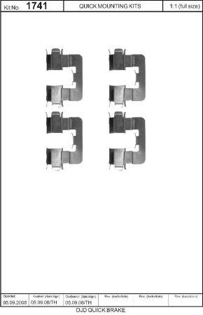 Brake pad spring Quick brake 109-1741