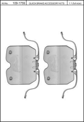 Brake pad spring Quick brake 109-1759