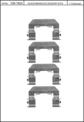 Brake pad fitting accessory Cadillac CTS: 1091824 Quick brake Brake pad fitting kit