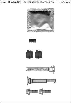 Quick brake 113-1440X Repair Kit, brake caliper guide 1131440X