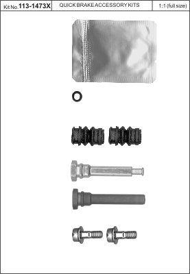 Quick brake 113-1473X Repair Kit, brake caliper guide 1131473X