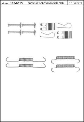 Brake pad fitting kit Quick brake 105-0013