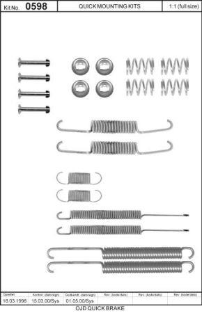 Brake pad fitting kit Quick brake 105-0598