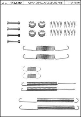 Mounting kit brake pads Quick brake 105-0598