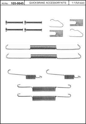Brake pad fitting kit Quick brake 105-0645
