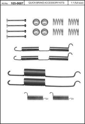 Brake pad fitting kit Quick brake 105-0687