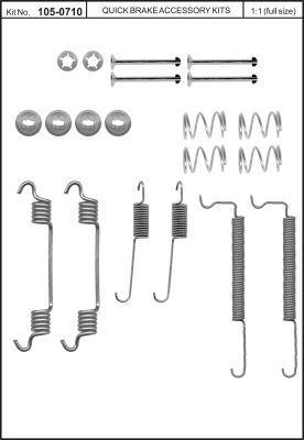 Brake pad fitting kit Quick brake 105-0710