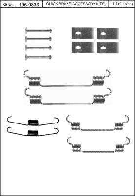 Quick brake 105-0833 Mounting kit brake pads 1050833