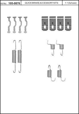 Repair kit for parking brake pads Quick brake 105-0876