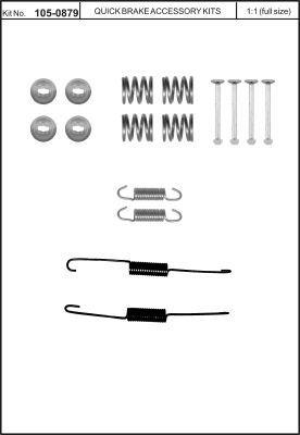 Brake pad fitting kit Quick brake 105-0879