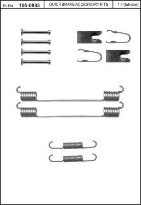 Brake pad fitting kit Quick brake 105-0883