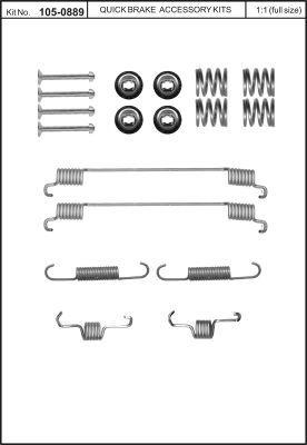 Mounting kit brake pads Quick brake 105-0889