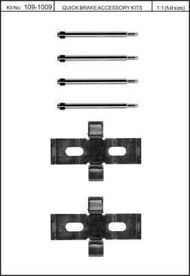 Brake pad spring Quick brake 109-1009