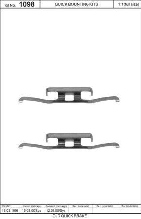 Brake pad spring Quick brake 109-1098