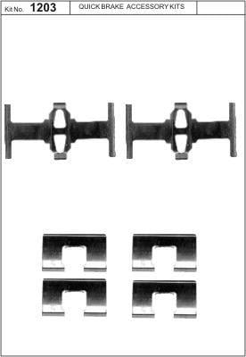 Brake pad spring Quick brake 109-1203