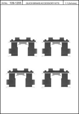 1091205 Quick brake Brake pad spring
