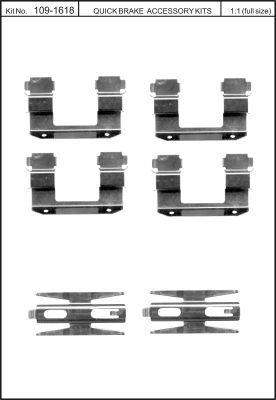 Quick brake 109-1618 Brake pad spring 1091618